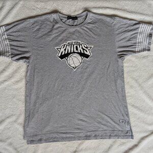NY Knicks Crewneck T Shirt Gray Grungy Gentleman XXL